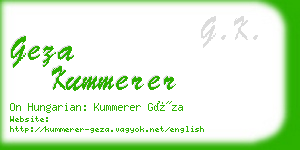 geza kummerer business card